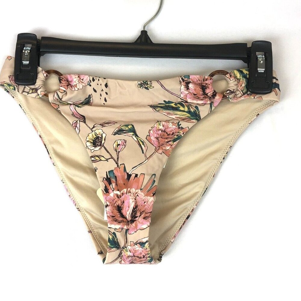 O’Neill Women’s Van Don Floral Ring Hi Leg Bikini Bottom Size M